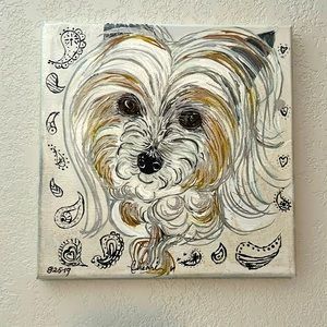 CUSTOM YORKSHIRE TERRIER ART ON CANVAS